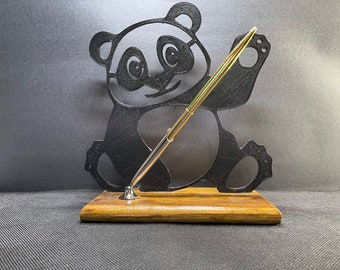 Buchstützen 2 Panda Bären Kamin Sims Regal Tisch Deko Geschenk Vintage Ambiente 