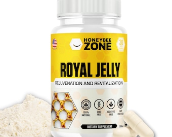 Royal Jelly Capsules: Natural Immune Support & Energy Boost - 60 Vegan Capsules