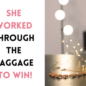 Inspiring / 36x24 Printable Wall Art / She Worked Through the Baggage to Win