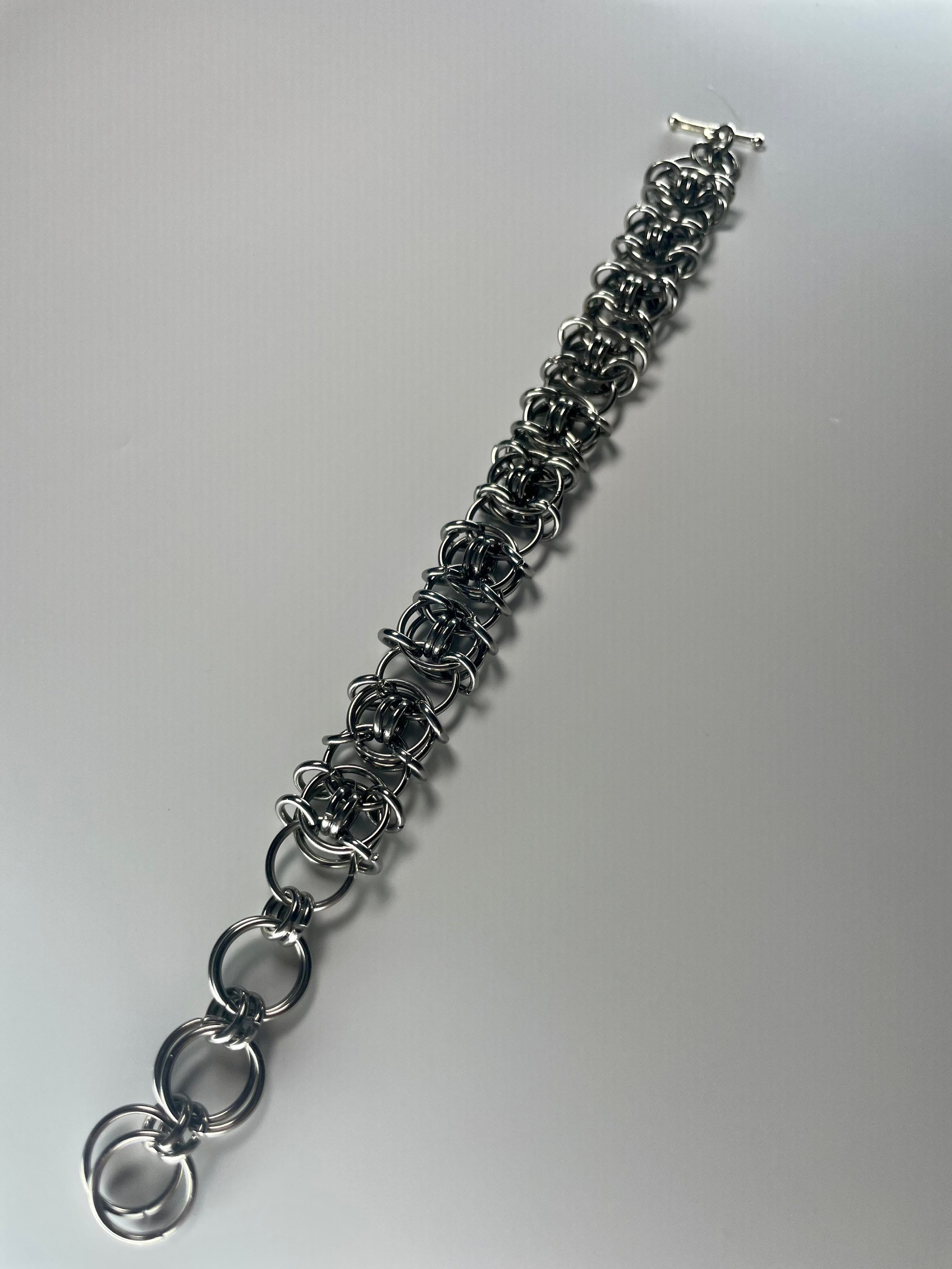 Chainmail Handwoven Into a Centipede Shaped Bracelet, Stainless Steel ...