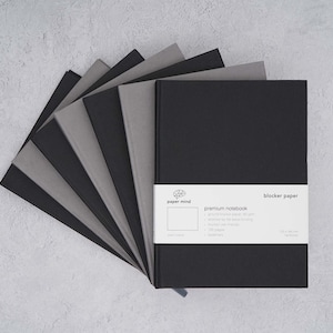 Caderno de capa dura Blocker - Diário amigável para caneta-tinteiro