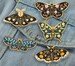 Butterflys Moth Hard Enamel Pins Custom Lily of the Valley Vine Brooches Lapel Badge Black Insect Plant Jewelry Gift for Friends 