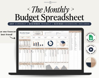 Monthly Budget Spreadsheet Monthly Budget Tracker Google Sheets Budget Tracker Finance Spreadsheet Simple Budget