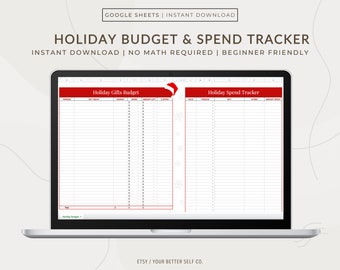 Holiday Budget & Spend Tracker | Beginner Friendly, Instant Download, No Math Required