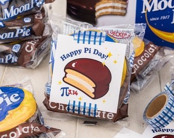 Printable Happy Pi Day Tags, 3" Square Gift Tags for Pie Day, Treat Tag, Pi Day Gifts, Math Party, Favor Tag, Sweet as Pi, Pie Day Snack Tag