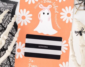 Have a Bootiful Halloween Gift Card Holder, Printable for Teacher Appreciation, Gift for Her, Spa Gift Template, Beautiful, Groovy Pinkoween
