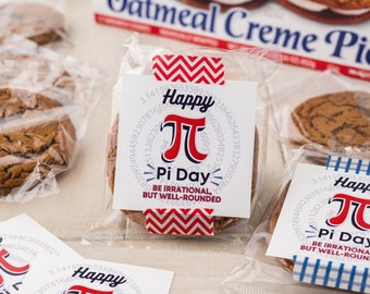 Printable Happy Pi Day Tags, Be Irrational but Well-Rounded, Pie Day Treat Tag, Pi Day Gifts, Math Class Party, Favor Tag, Sweet as Pi, 3.14