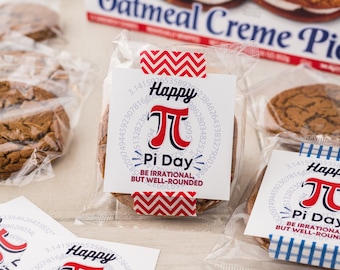 Printable Happy Pi Day Tags, Be Irrational but Well-Rounded, Pie Day Treat Tag, Pi Day Gifts, Math Class Party, Favor Tag, Sweet as Pi, 3.14
