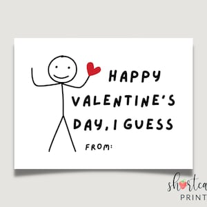 Funny Kids Valentine's Day Cards, Printable Classroom Valentines ...