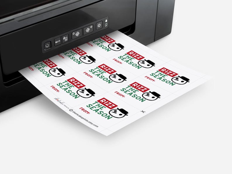 The Rizz Printable Rizz the Season Gift Tag, Printable Treat Tags for Tweens, Class ...
