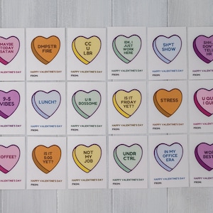 Funny Coworker Valentines, Candy Hearts Cards, Office Valentine's Day ...