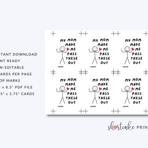 Kids Funny Valentine Cards, Funny Valentine's Day Card, Printable ...
