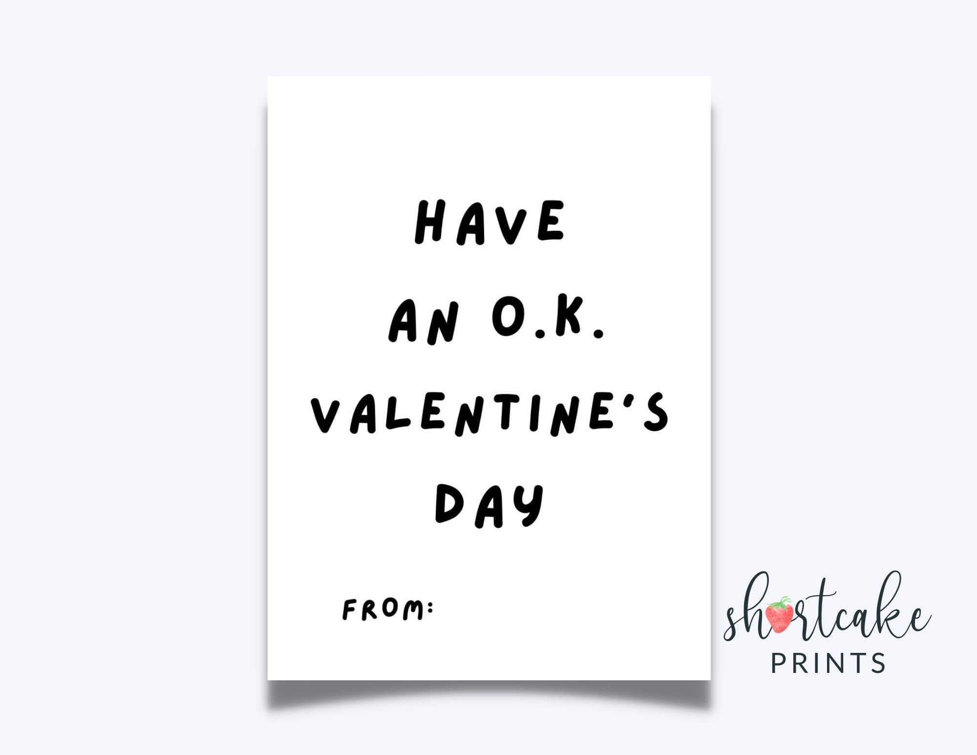 Funny Valentine Cards For Kids Printable Classroom Etsy