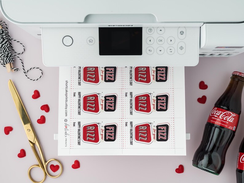The Rizz Printable Fizz for Your Rizz Valentine Tag, Printable Soda Gift Tag, Retro Treat ...