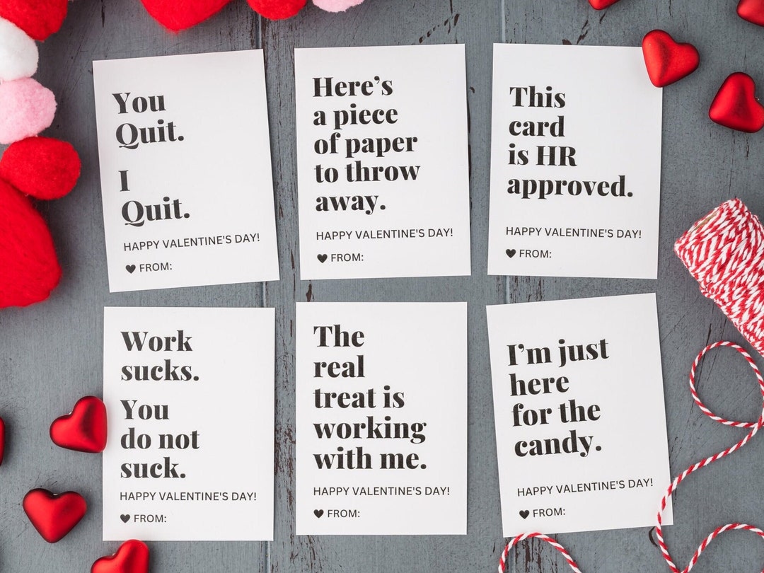 Funny Coworker Valentines Set3 Office Valentine S Day Party For Colleague For Boss For