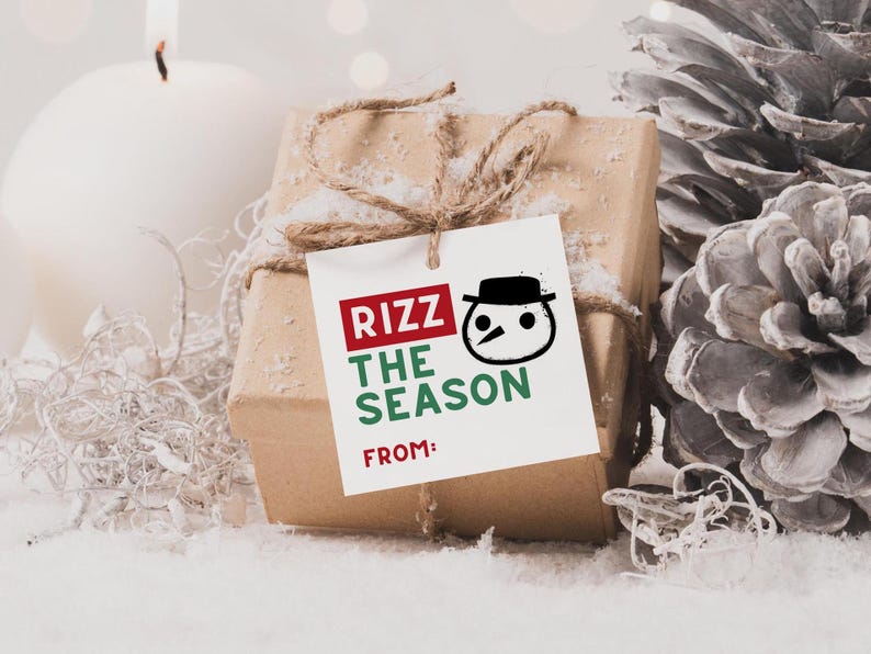 Rizz the Season Gift Tag, Printable Treat Tags for Tweens, Class ...