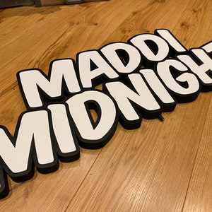 LED banner / name / lettering / logo / neon sign / illuminated sign / name plate / decoration / decoration / 3D printing
