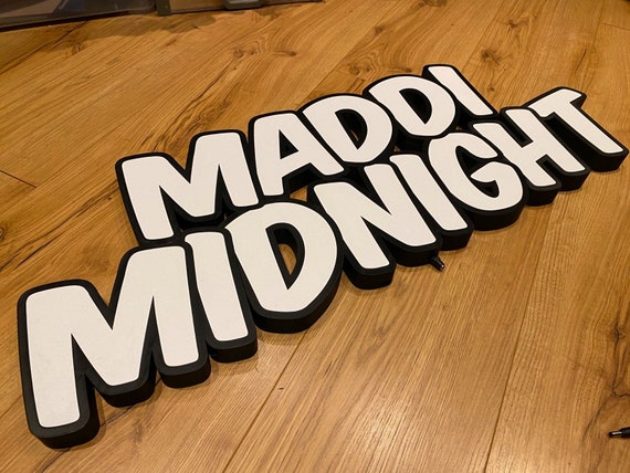 LED Banner / Name / Schriftzug / Logo / Leuchtreklame / Leuchtschild / Namensschild / Deko / Dekoration / 3D Druck