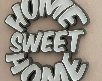 LED banner "HOME sweet HOME" / 3D printing