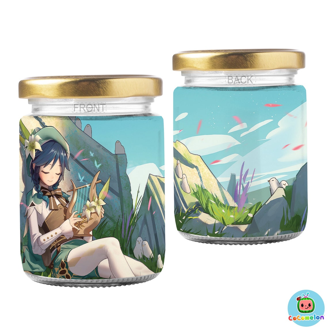 Venti Candles Genshin Impact Video Game Candles Etsy