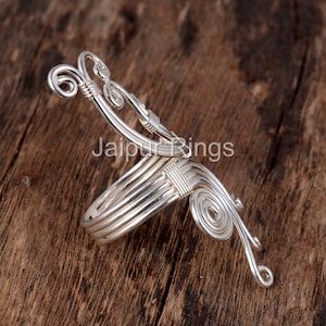Adjustable wire Ring, Wire wrapped Ring, Silver Copper Gold Ring, Wire Wrapped Jewelry, Handmade Jewelry silver ring