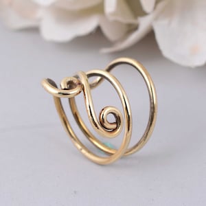 Arthritis thumb splint sterling silver, brass or copper adjustable handmade hammered textured ring
