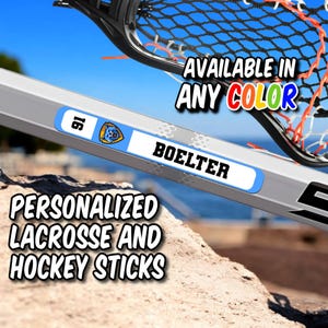 Personalizowane naklejki na kije lacrosse | Naklejki na kije hokejowe i łatwe do naklejenia etykiety Kiss Cut do uprawiania sportu