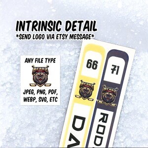Personalized Hockey Stick Stickers | Lacrosse Stick Decals | Kiss Cut Easy Apply Labels for Sports