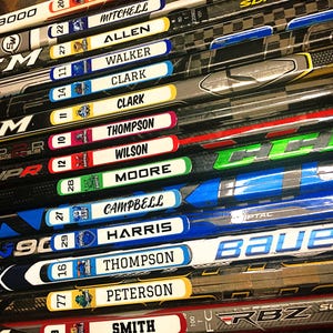 Personalized Hockey Stickers Bundle | Customized Stick, Helmet Numbers, and Team Logo Decals image 4