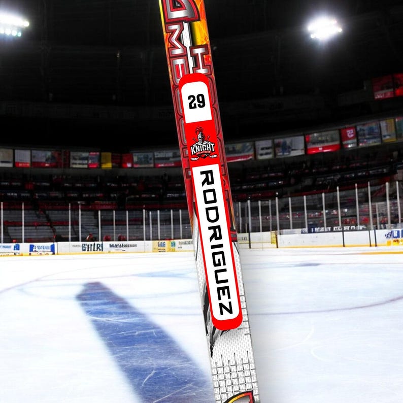 Personalized Hockey Stick Stickers | Lacrosse Stick Decals | Kiss Cut Easy Apply Labels for Sports