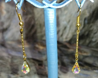 Gold Costume Jewelry Dangle Earrings