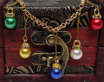 Festive Ornament Choker Necklaces - Glittering Holiday Elegance