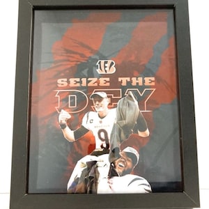 Joe Burrow AFC Champs LED Picture Shadow Box