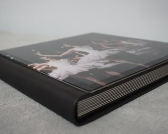 Crystal Cover Flush Mount Album, Custom Wedding Photo Book, Maternity Photo Album with Thick Pages, Luxury Photo Book