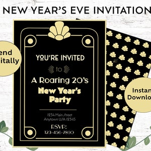 Roaring 20&#39;s New Year&#39;s Invitation