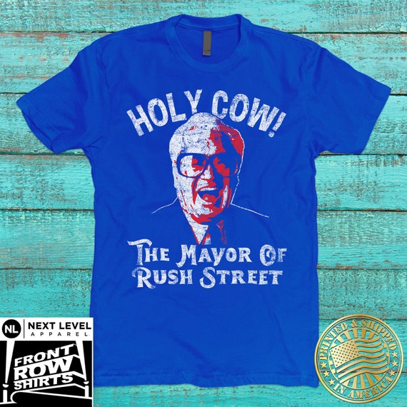 Chicago Cubs Retro Distressed Harry Caray Holy Cow 