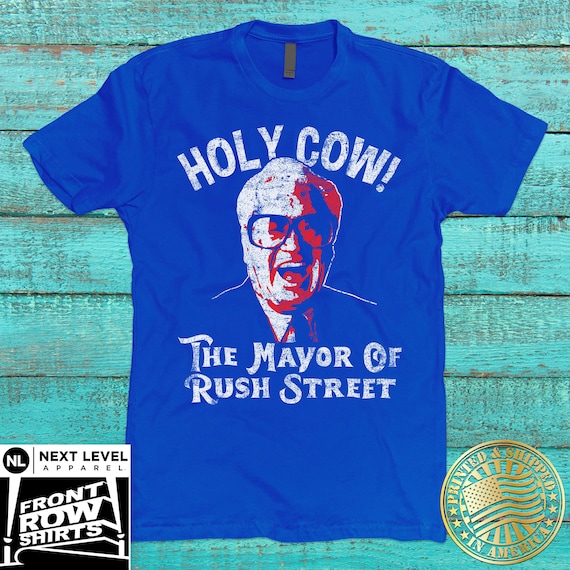 Chicago Cubs Retro Distressed Harry Caray Holy Cow 