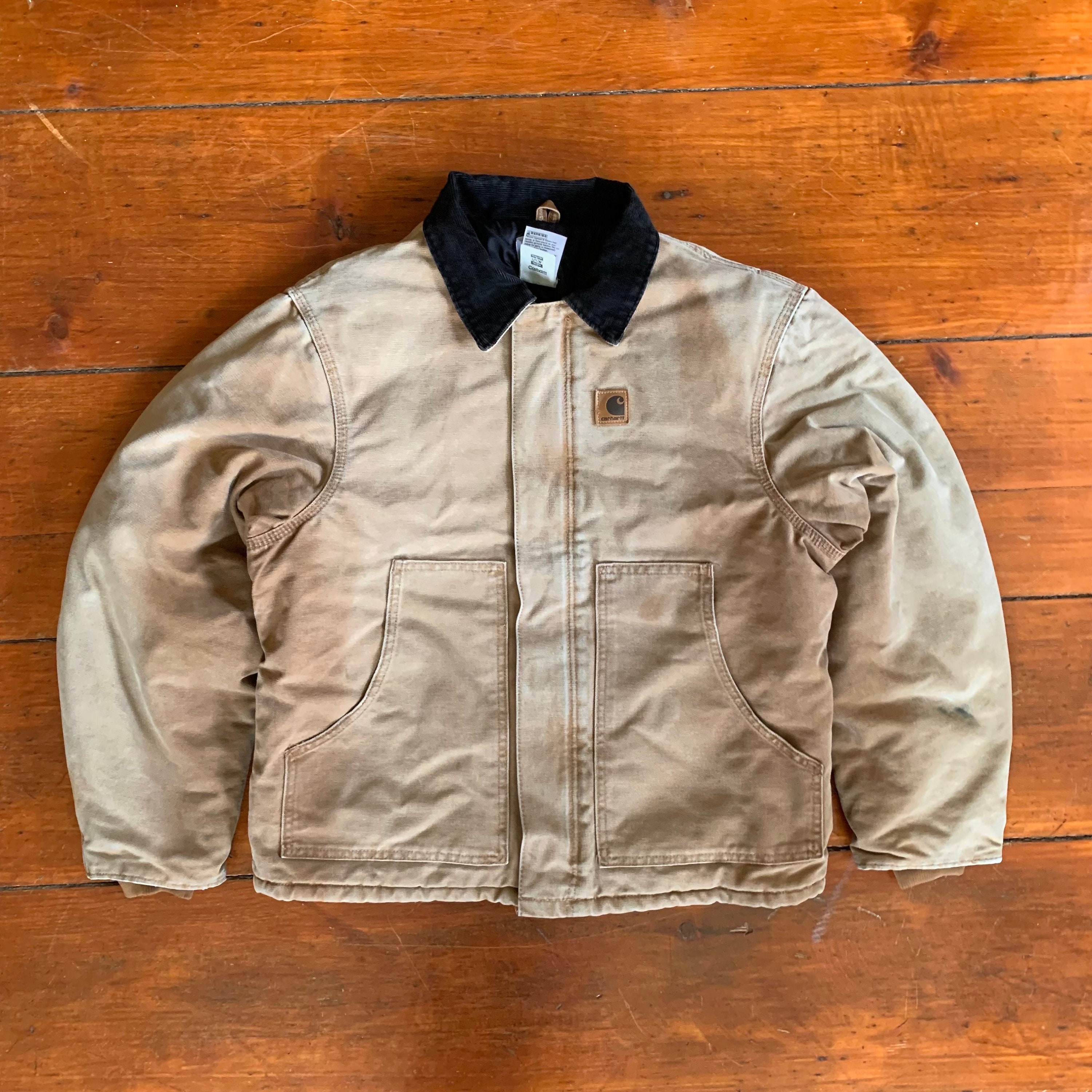 Vintage Carhartt J22 Quilt Lined Faded Tan Arctic Jacket - Etsy