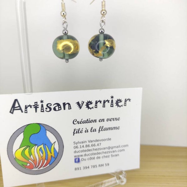 Boucles d'oreilles en verre de Murano