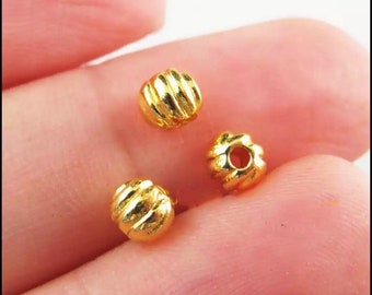 20pcs-corrugated spacer beads|Spacer Beads|Gold Antique spacer beads|corrugated beads |gold spacer beads|bead for jewelry making 4.5mm