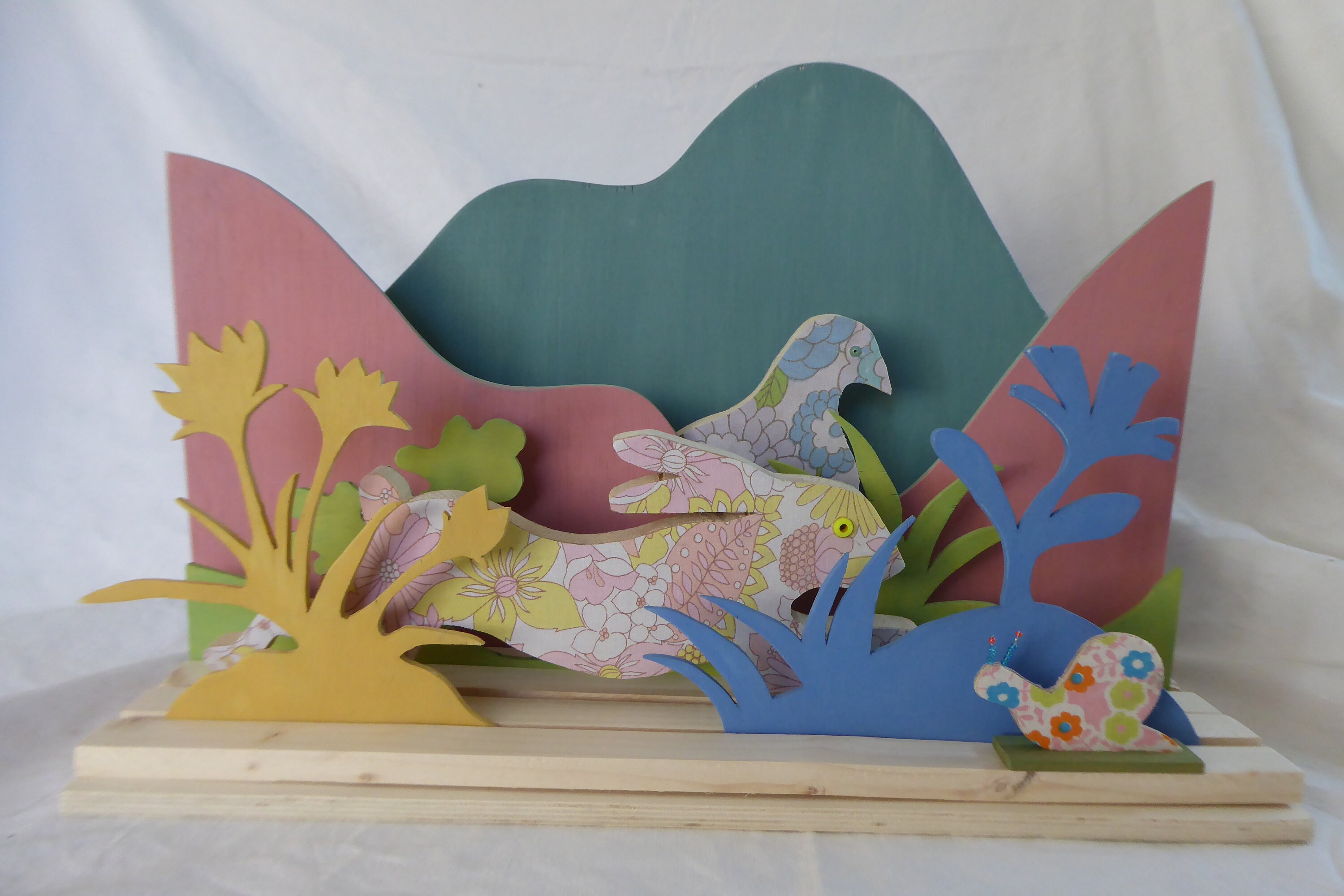 Décoration Pour Chambre d'enfants avec Des Silhouettes en Bois.