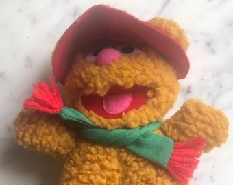 Fozzie the Bear Muppet Babies Stuffed Animal Collectible -1987 Christmas Edition Stuffed Toy -McDonalds Collectible