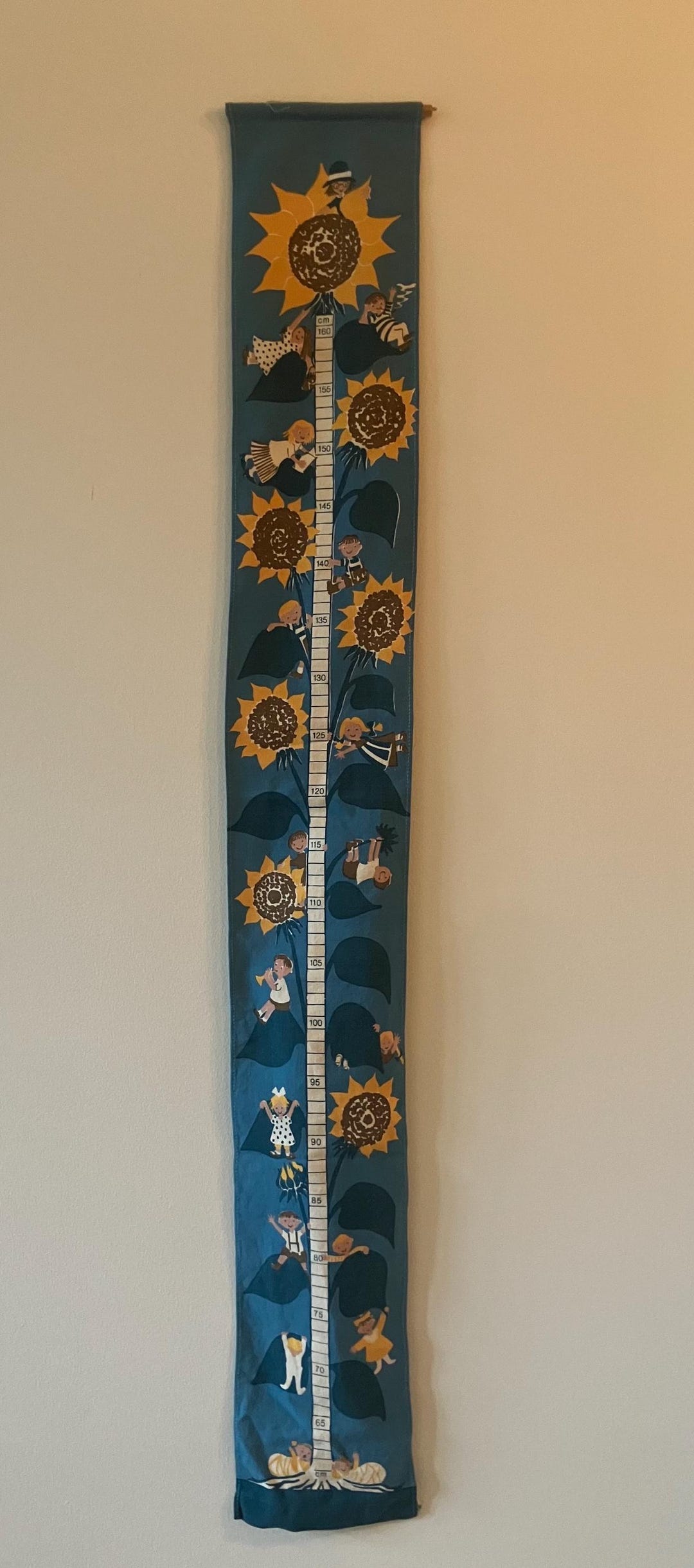 Kids Fabric Growth Chart Sunflower Decor New Baby Gift Etsy