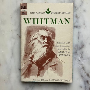 Livre de poésie Walt Whitman vintage