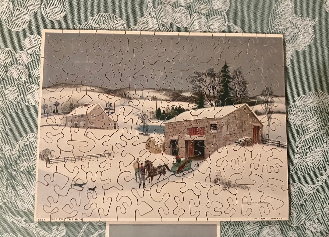 1940s Wood Lithograph Jigsaw Puzzle From Zig Zag Puzzles in Etsy