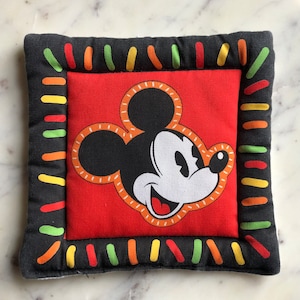 Porta-panelas vintage Disney Mickey Mouse Farmers Market - Decoração retrô de cozinha Disney
