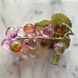 Vintage Ombre Lucite Trauben - Traubencluster - Lila Grüne Trauben - MCM Wohnkultur - MCM Lucite Traubencluster