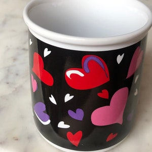 Vintage Valentine’s Day Mug with Images of Hearts -Carlton Cards Vintage Coffee Mug/Tea Cup - Vintage Valentine Decor