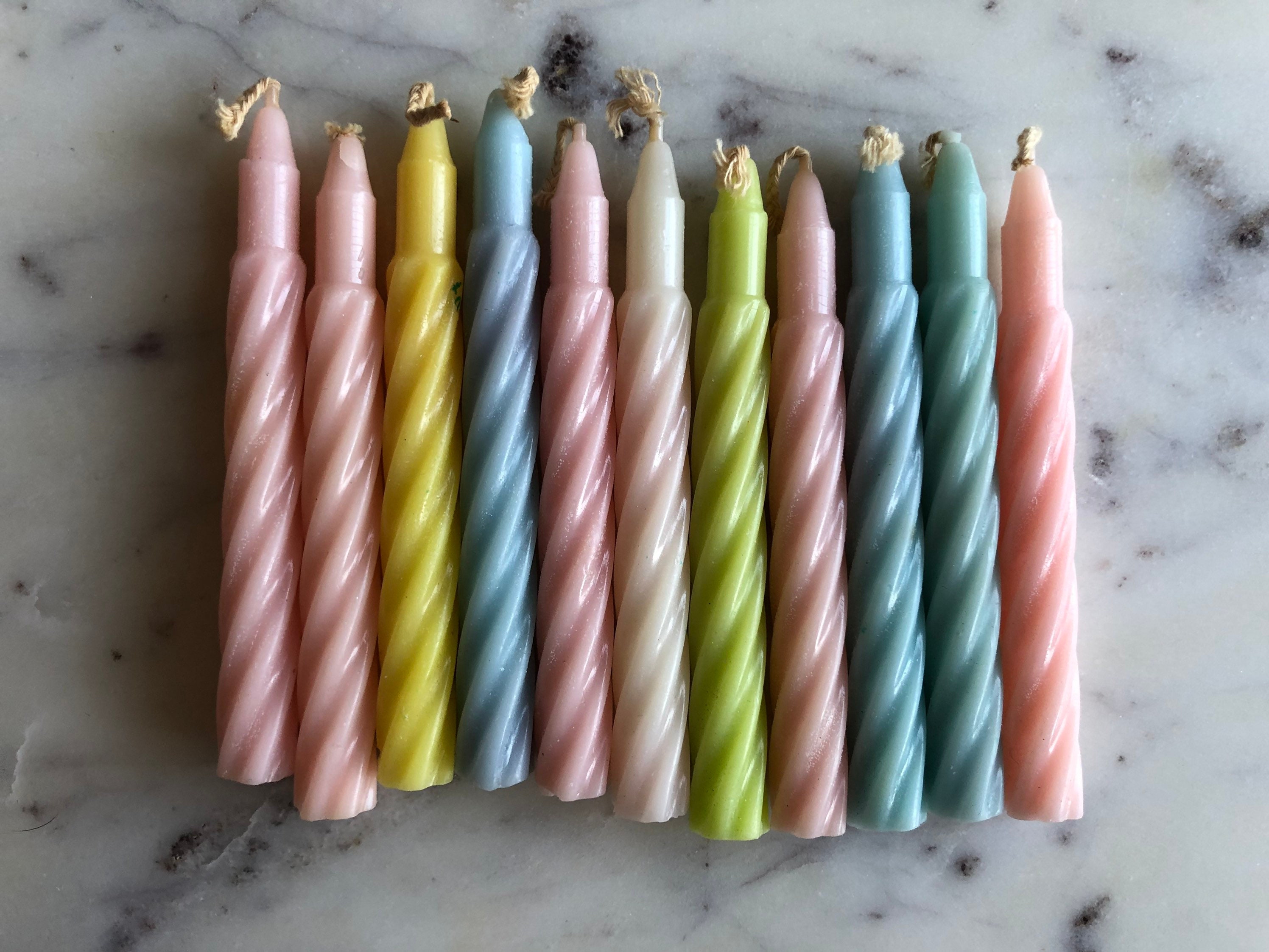 Pastel Colors Beeswax Candle Making Kit for 12 Candles Waldorf Candle  Rolling 