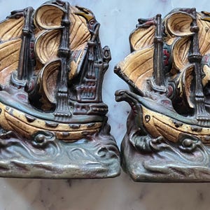 Antique Ship Bookends